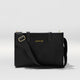 Black shoulder bag with 'Live It Up' logo on a light gray background